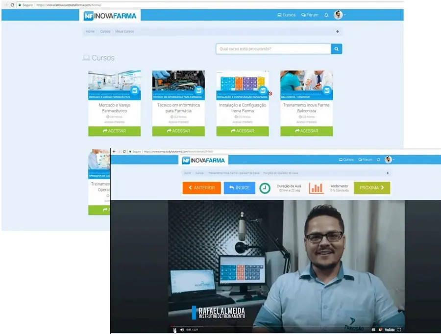 Plataforma EAD Universidade InovaFarma