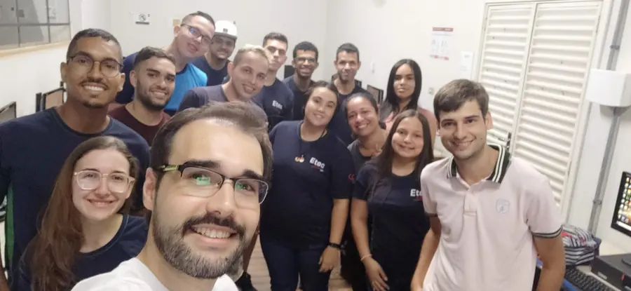 Sala de aula na Etec Jales