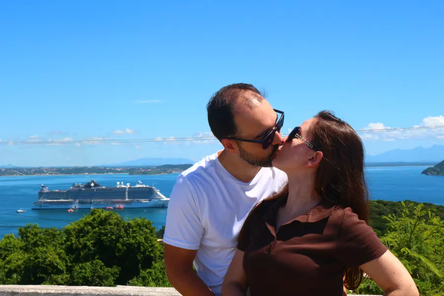 Lucas e Thaís em viagem